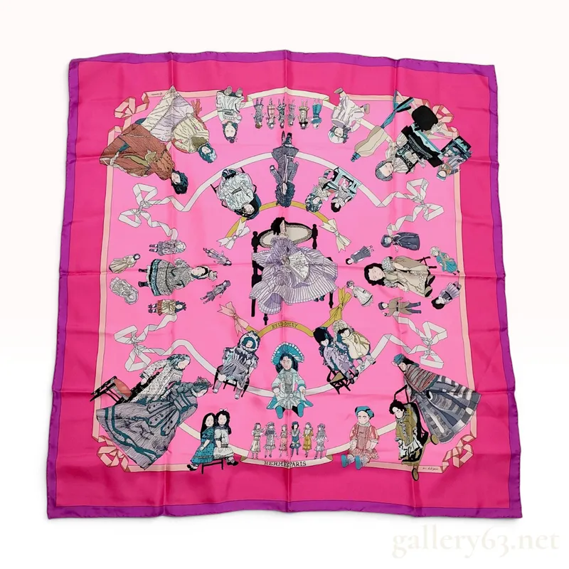 Hermes Hello Dolly Silk Scarf Designed by Loic Dubigeon from auction in Atlanta, Georgia