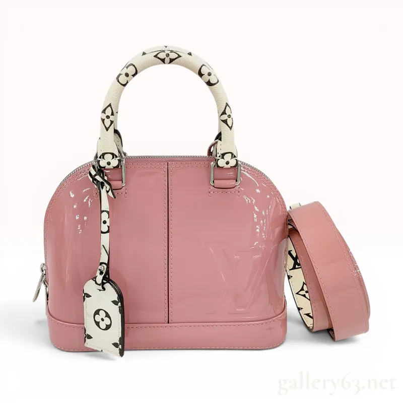 Louis Vuitton Rose Blush Monogram Vernis Alma BB Handbag from auction in Atlanta, Georgia
