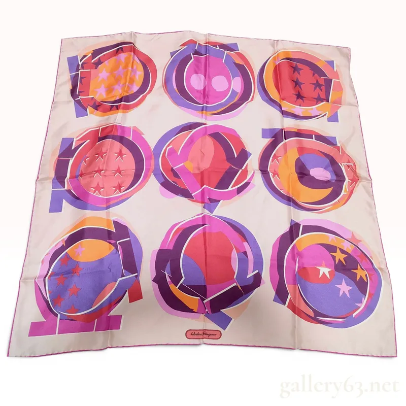 Salvatore Ferragamo Gancini Star Silk Scarf from auction in Atlanta, Georgia