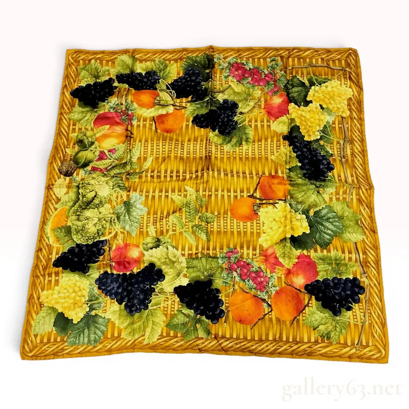 Gucci Silk Cesto di Frutta Pattern Carre 90 from auction in Atlanta, Georgia
