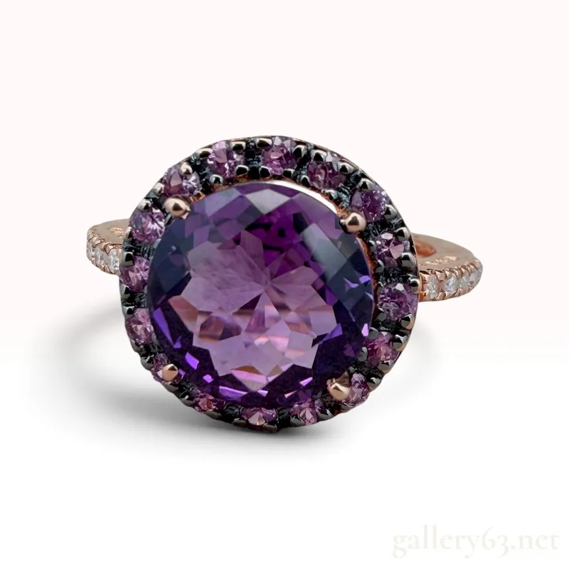 14k Amethyst Diamond Ring from auction in Atlanta, Georgia