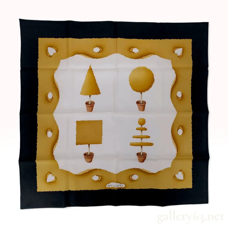 Bvlgari Giardino D Amore Silk Square Scarf by Daniele Pozzigoni from auction in Atlanta, Georgia