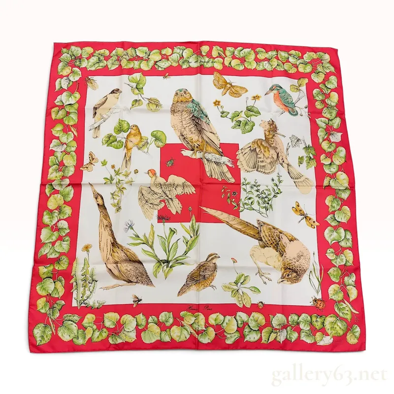 Hermes Xavier de Poret La Vie au Grand Air Silk Scarf with Box from auction in Atlanta, Georgia