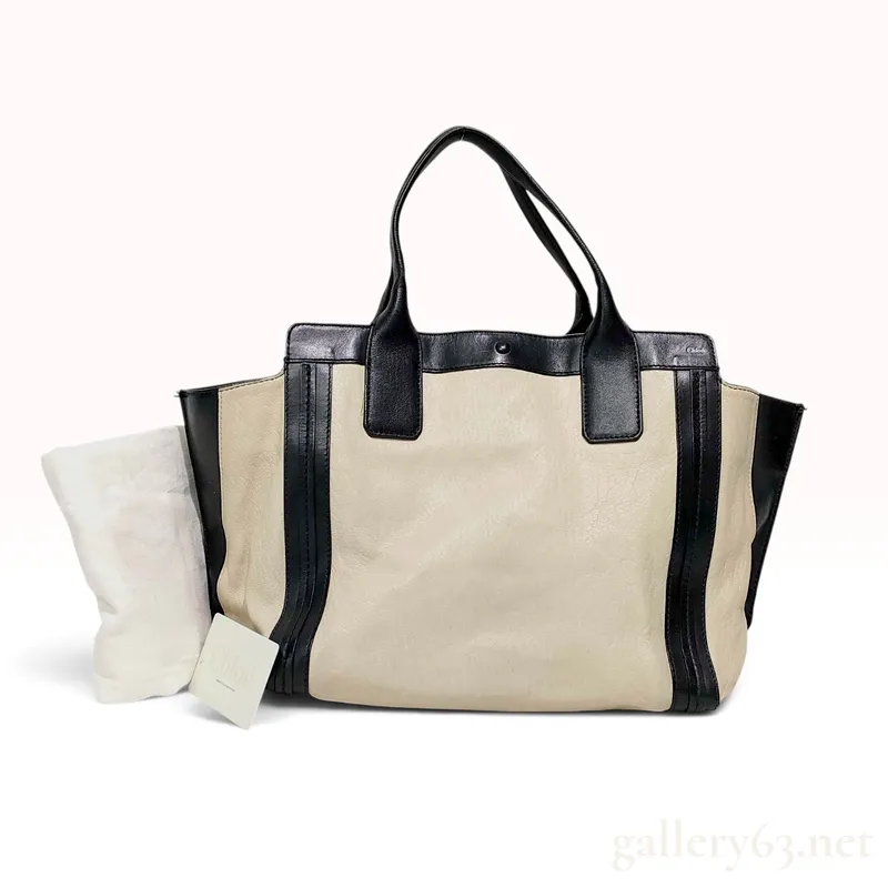 Chloe Allison Bicolor Leather Tote Bag with Dust Bag from auction in Atlanta, Georgia