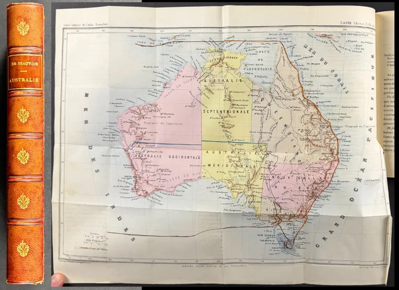 Beauvoir's Australia - Volume with 2 Maps & 2 Original Photographs from auction in Franklin, Tennessee