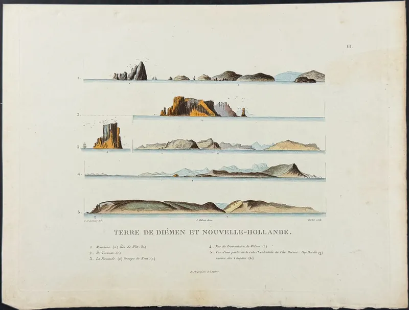 Peron & Freycinet - Coastlines of Australia [Australia, New Holland] from auction in Franklin, Tennessee