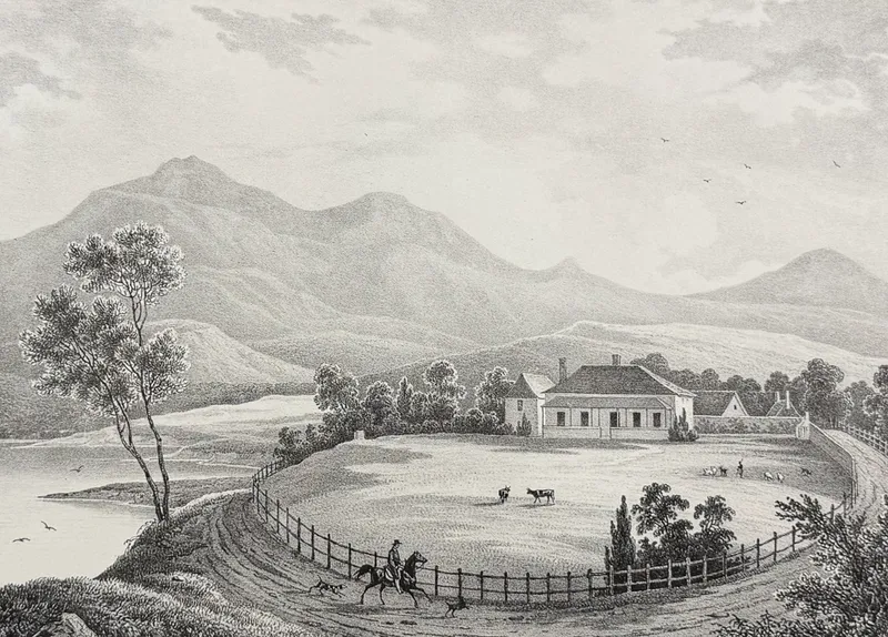 Dumont D'Urville, Australia - Australia; Vue d'une Habitation A New-Town (Ile Van-Diemen) from auction in Franklin, Tennessee