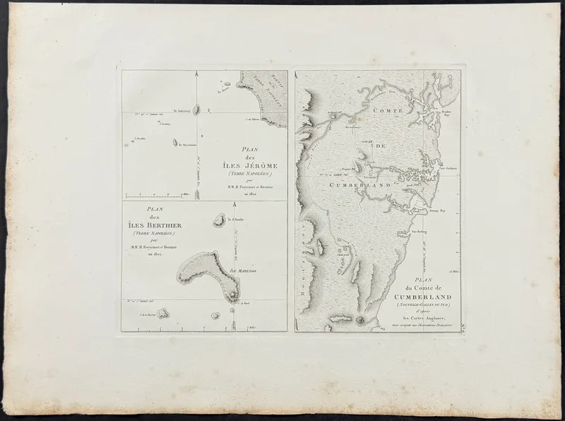 Peron & Freycinet - Maps of Australia (Jerome, Berthier, Cumberland) [Australia, New Holland] from auction in Franklin, Tennessee
