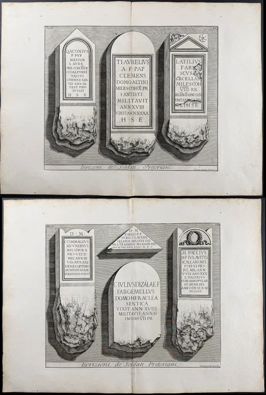 Piranesi - 4 Engravings of Roman Architecutre & Antiquities from auction in Franklin, Tennessee