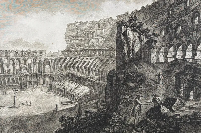 Piranesi, Folio - Colosseum – Interior view of the Colosseum [Veduta interna del Colosseo] from auction in Franklin, Tennessee