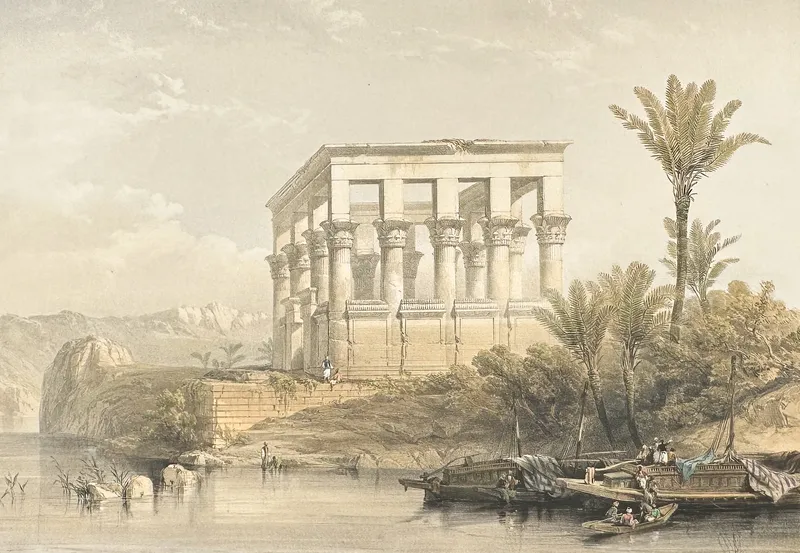 David Roberts - The Hypaethral Temple at Philae from auction in Franklin, Tennessee