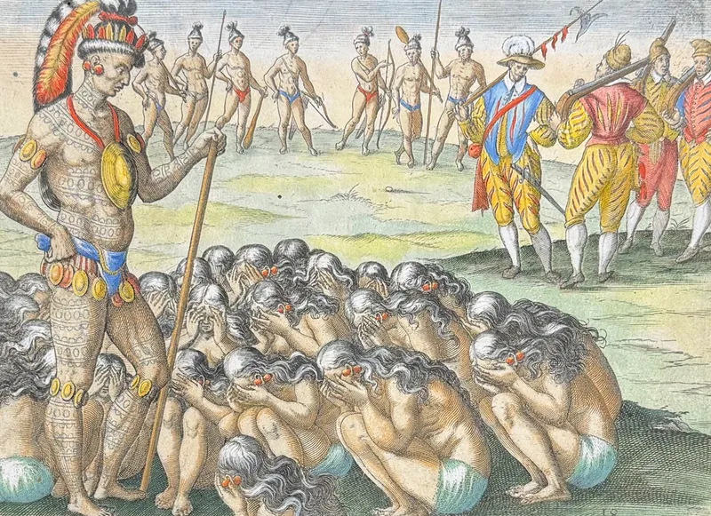 De Bry - Florida - The chief applied to by woman whose husbands have died in war or disease from auction in Franklin, Tennessee