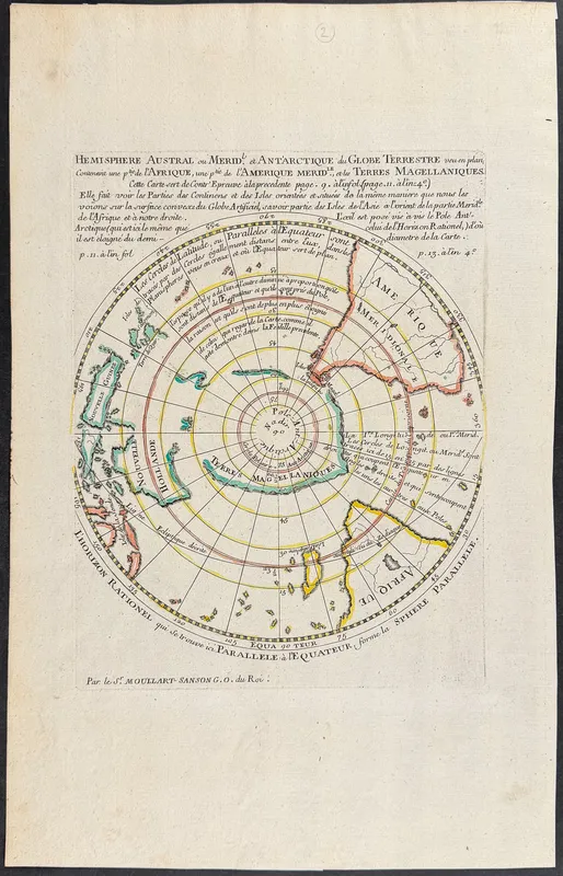 Sanson - Map of the Southern Hemisphere (New Holland or Australia in partial outline) from auction in Franklin, Tennessee