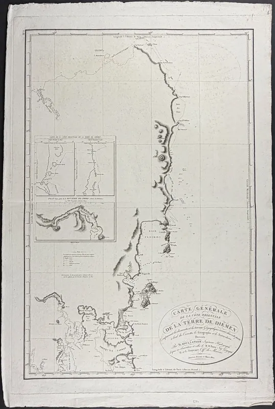Freycinet, Australia - Chart of the Coast of Van Diemen's Land from auction in Franklin, Tennessee