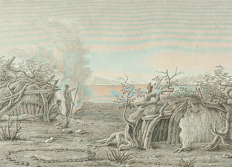 Peron & Freycinet - Native Australian or Aborigine Habitat [Australia, New Holland] from auction in Franklin, Tennessee