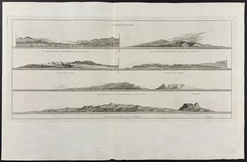 Captain Cook, Hawaii - Coast Lines of Sandwich Islands from auction in Franklin, Tennessee