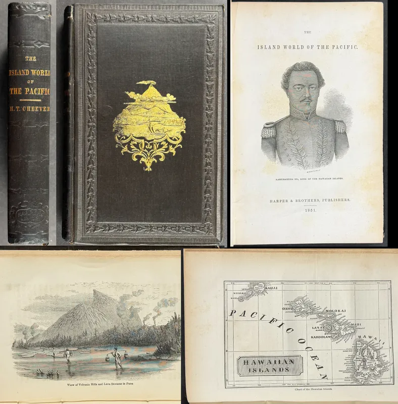 Cheever's ..Island World of the Pacific (Hawaii, Sandwich Islands) - Volume with 19 Wood Engravings (including 2 maps) from auction in Franklin, Tennessee