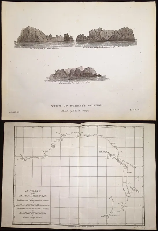Philip, Australia - 3 Engravings of Coastal Views & Map from auction in Franklin, Tennessee