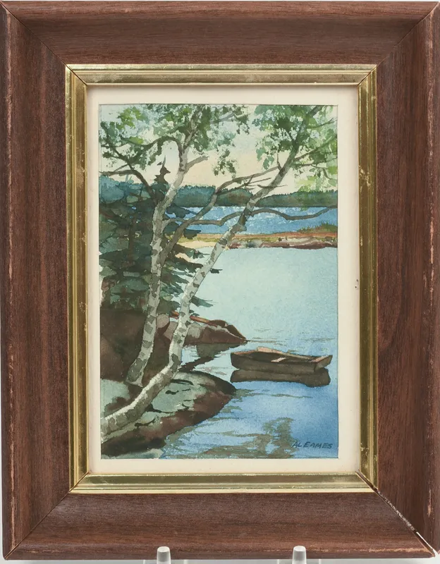ALBERT MELVIN EAMES (1906-2010). MAINE COASTAL SCENE. from auction in Freeport, Maine
