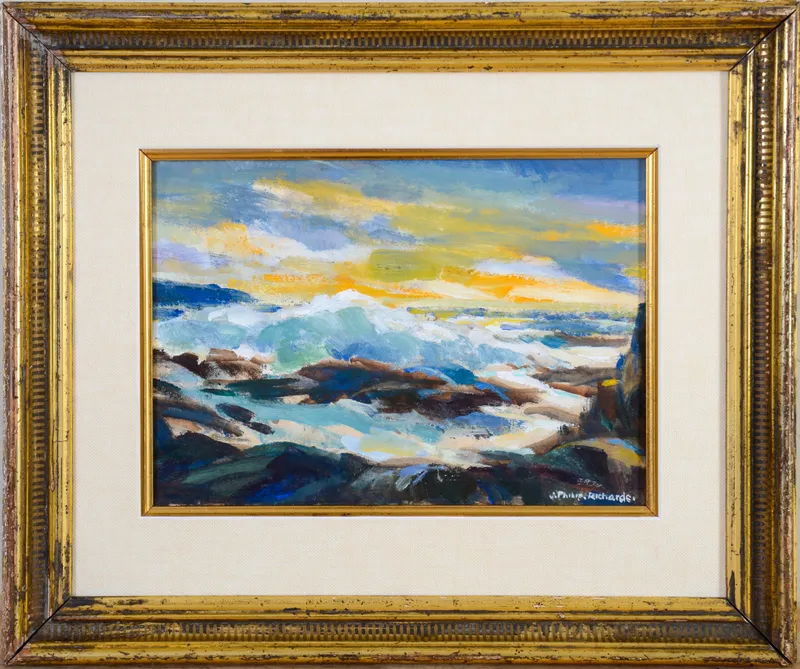 J. PHILLIP RICHARDS (1906-1991). KENNEBUNK SEASCAPE. from auction in Freeport, Maine