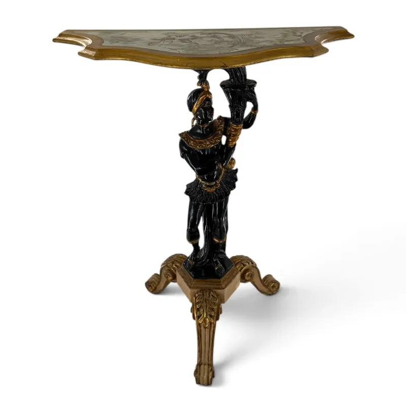Italian Venetian Blackamoor Figural Console Table from auction in Aberdeen, Mississippi