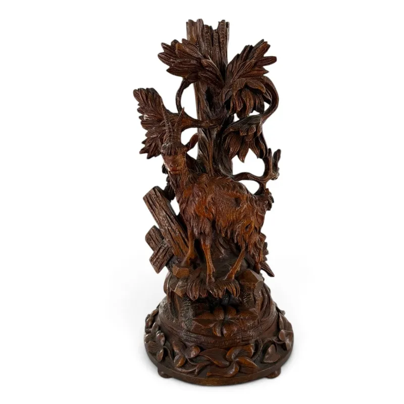 Swiss Black Forest Chamois Figural Candlestick from auction in Aberdeen, Mississippi