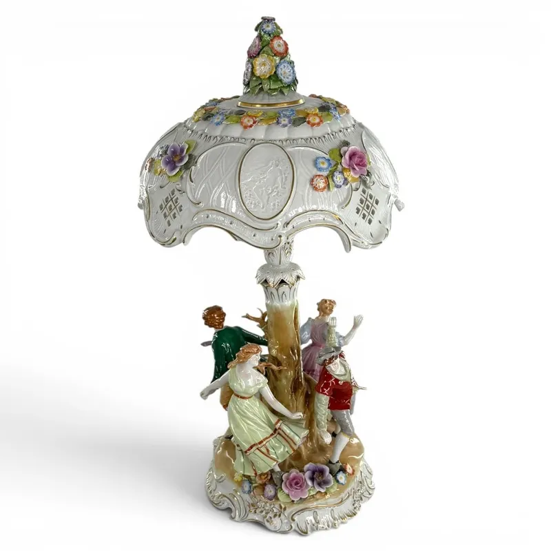 Von Schierholz Figural Porcelain Lamp from auction in Aberdeen, Mississippi