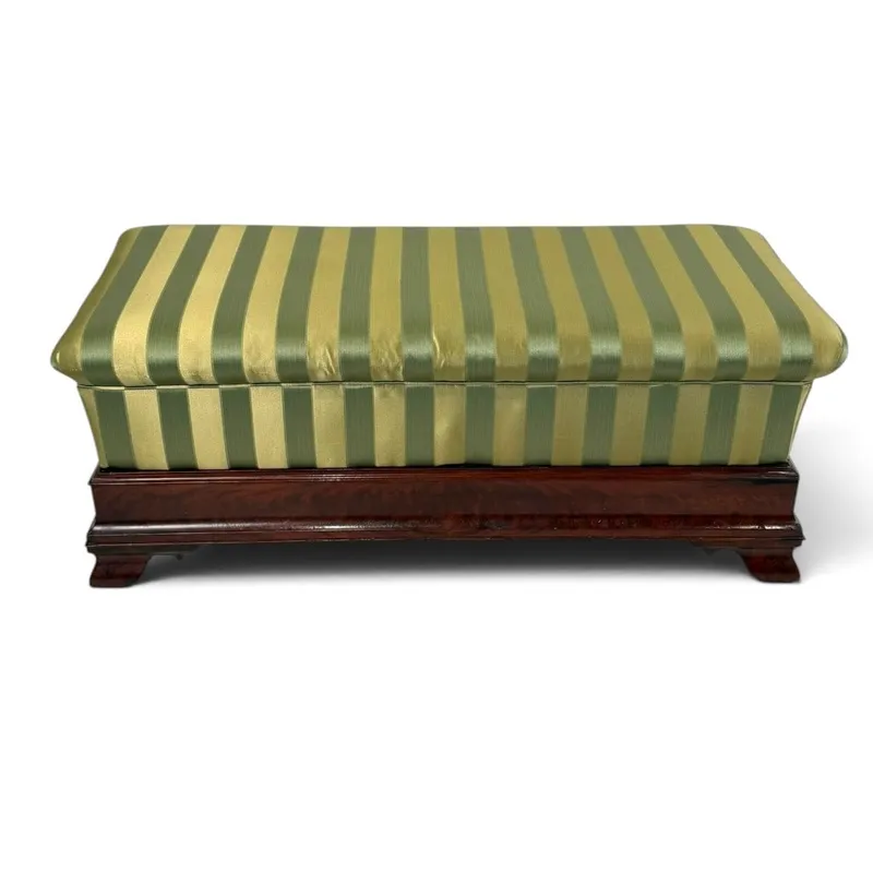 American Classical Mahogany Upholstered Bench from auction in Aberdeen, Mississippi