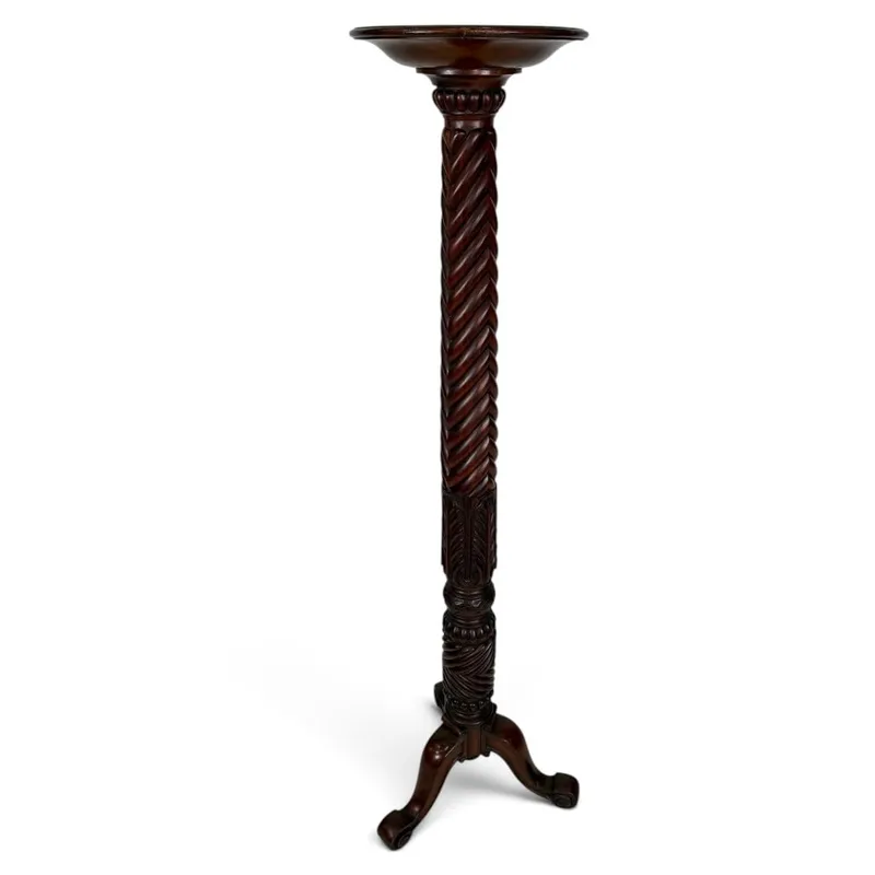 Victorian Carved Mahogany Torchere from auction in Aberdeen, Mississippi