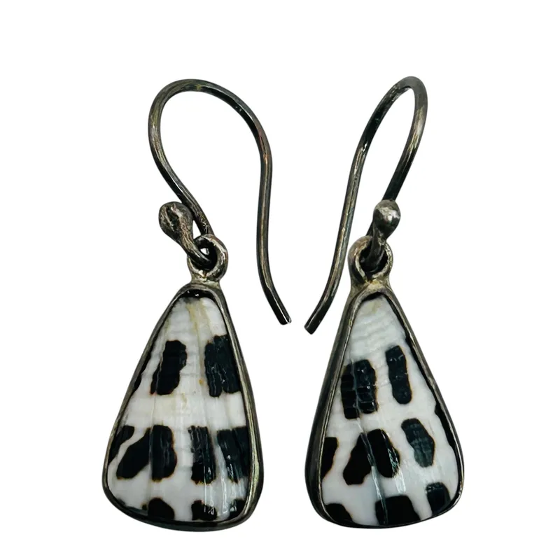 Sterling Hebrew Cone Shell Earrings from auction in Ravenna, Ohio