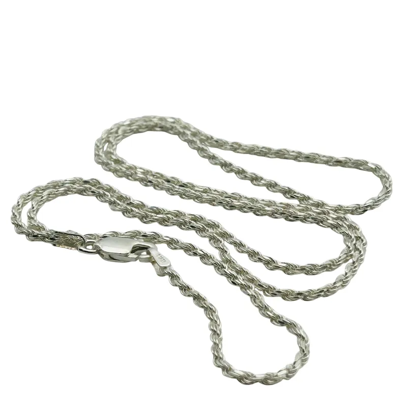 LIRM Italy Sterling Rope Chain Necklace from auction in Ravenna, Ohio