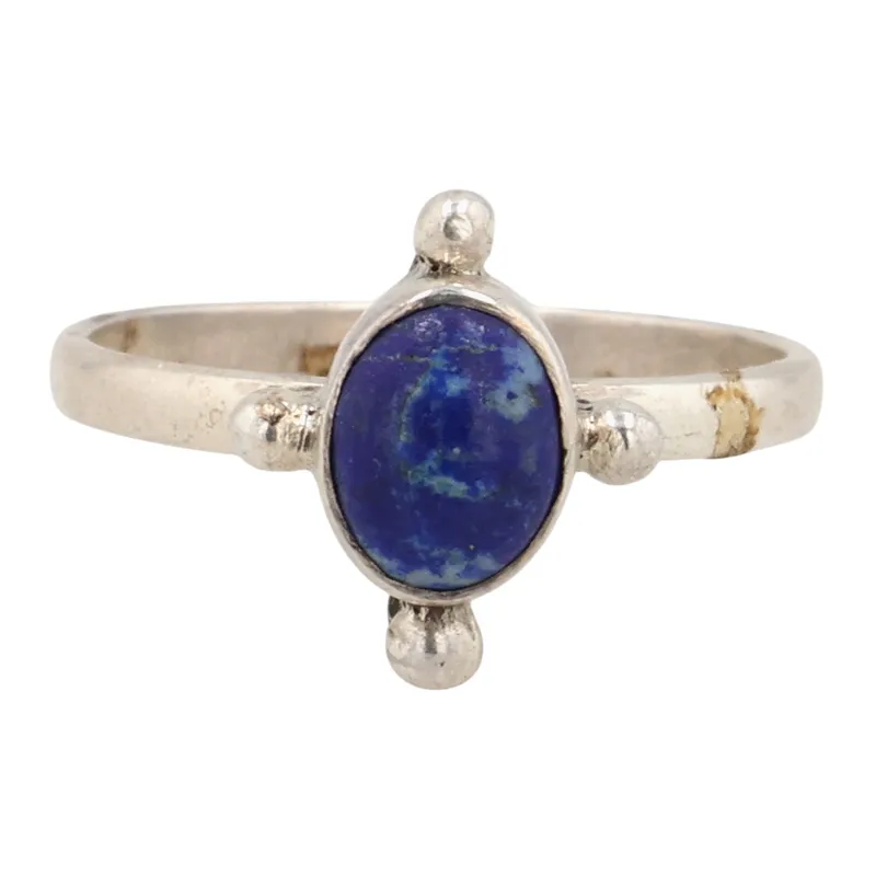 Navajo Sterling Sodalite Ring Sz 5 from auction in Ravenna, Ohio