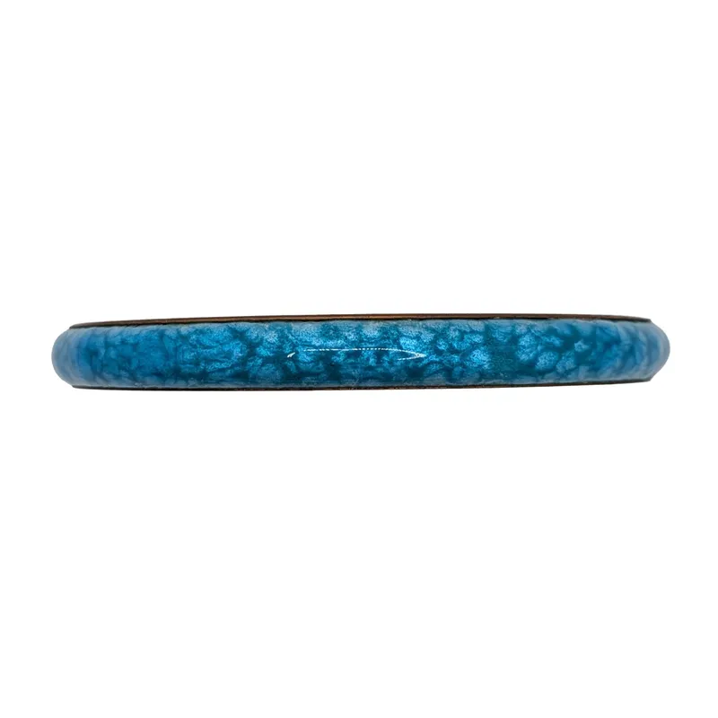 Matisse Rose Gold Tone Turquoise Enamel Renoir Bangle Bracelet from auction in Ravenna, Ohio