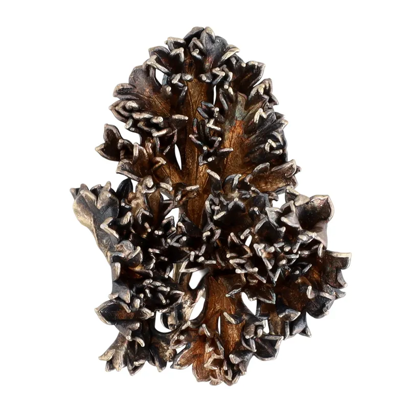 Eggert Denmark Gold Over Sterling Silver Leaf Brooch from auction in Ravenna, Ohio