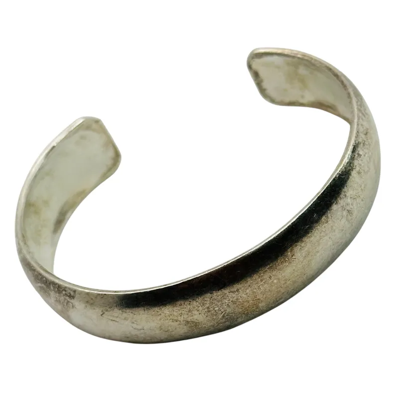 Darrin Livingston Navajo Sterling Cuff Bracelet from auction in Ravenna, Ohio