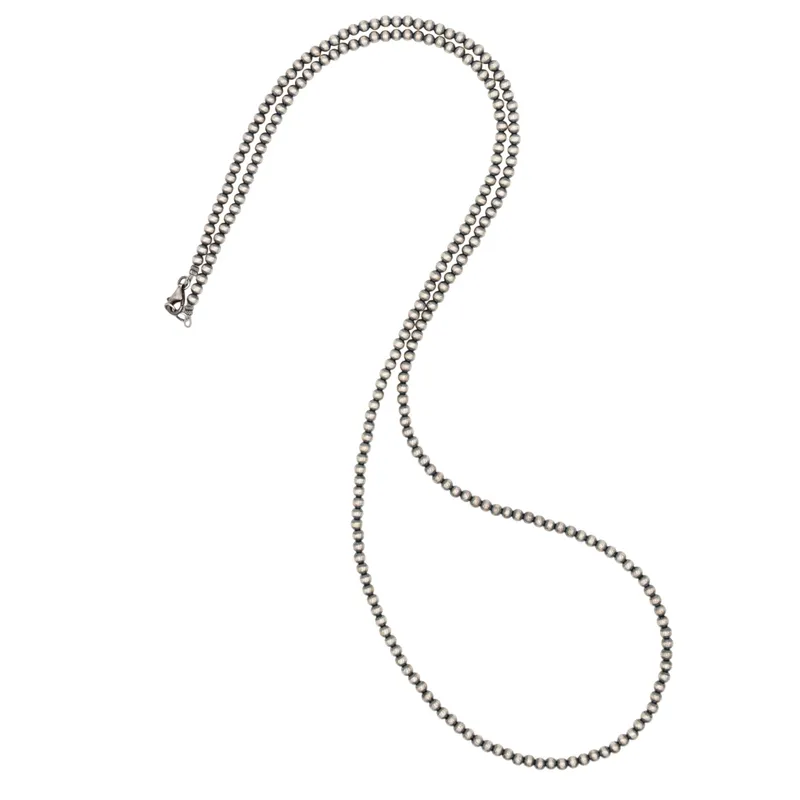 Southwest Sterling Oxidized Bead Necklace from auction in Ravenna, Ohio