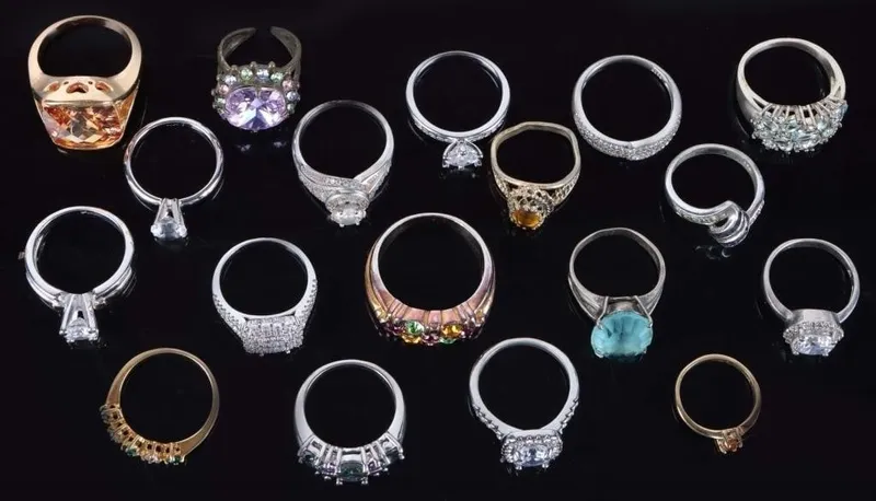 FINELY CRAFTED LADIES RINGS (18) ONE GOLD-PLATED from auction in Tallahassee, Florida