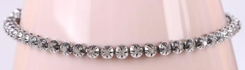 0.50CTW EARTH-MINED DIAMOND STERLING BRACELET from auction in Tallahassee, Florida