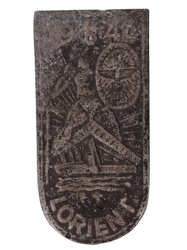 A GERMAN LORIENT SHIELD (LORIENTSCHILD), UNOFFICIAL SIEGE AWARD, 1944–1945 from auction in New York, New York