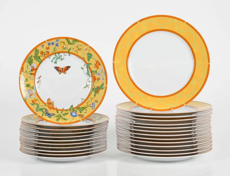 Hermes "La Siesta" Porcelain Plates from auction in Pineville, Pennsylvania
