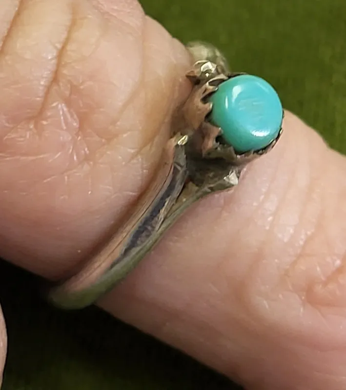 sterling and turquoise ring sz 6 from auction in wilmington , North Carolina