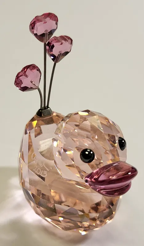 swarovski artist signed Happy Duck figurine from auction in wilmington , North Carolina