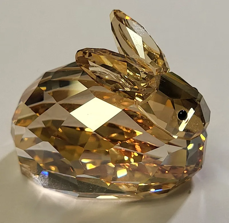 swarovski crystal hare bunny rabbit golden shadow from auction in wilmington , North Carolina