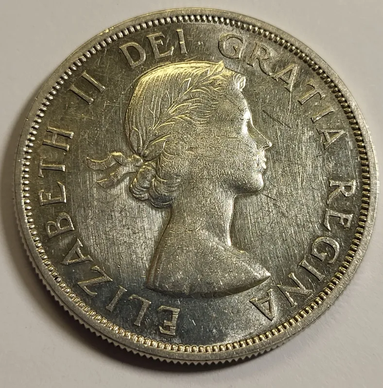 1962 Canada silver dollar AU-BU! gorgeous coin from auction in wilmington , North Carolina