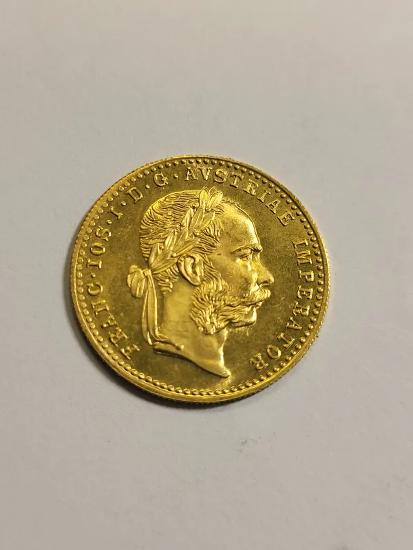 1915 Austria gold 1 ducat gold coin AU-BU from auction in wilmington , North Carolina
