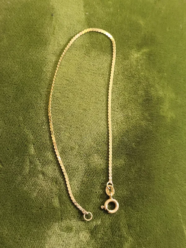14K Italy yellow gold bracelet 7 1/4" from auction in wilmington , North Carolina