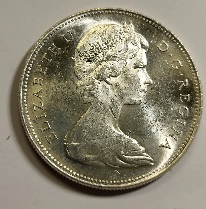 1965 Canada silver dollar voyager coin from auction in wilmington , North Carolina