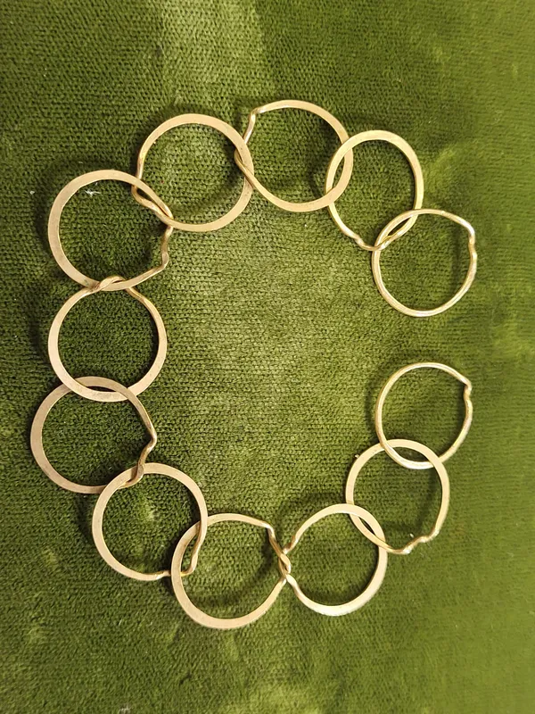 14K yellow gold circle link bracelet from auction in wilmington , North Carolina