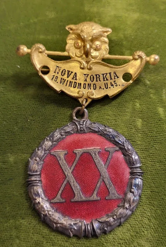 Schlaraffia NY chapter medal fraternal W Volk from auction in wilmington , North Carolina