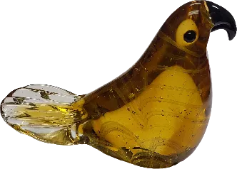 mid mod murano glass amber bird 4 1/2" from auction in wilmington , North Carolina